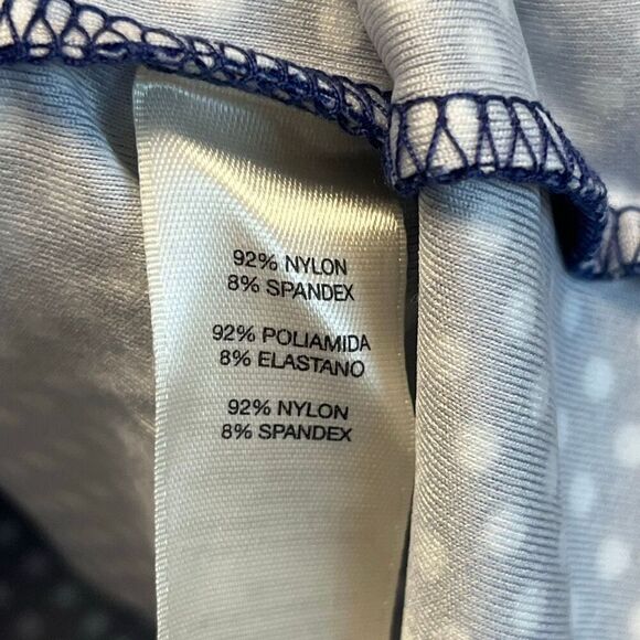 CHICO'S Tank Top Women's Size 2 Blue White Sleeveless Polka Dot Scoop Layering - Picture 5 of 13